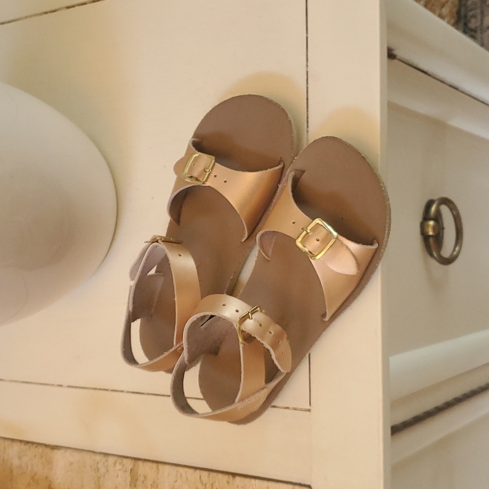 Kids Saltwater rose gold sandal